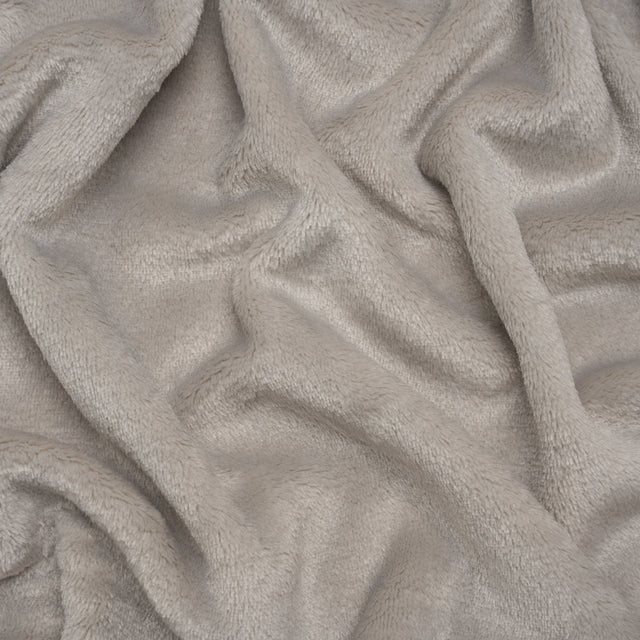 Double Faced Minky Fleece - Platinum - Avery Collection