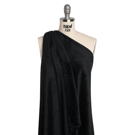 Double Faced Minky Fleece - Black - Avery Collection