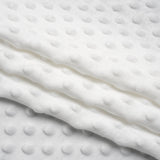 Dotted Minky - White Textured Polka Dots