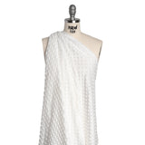 Dotted Minky - White Textured Polka Dots