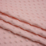 Dotted Minky - Baby Pink Textured Polka Dots