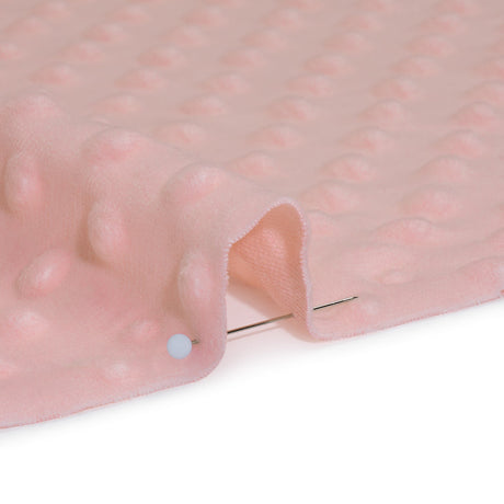 Dotted Minky - Baby Pink Textured Polka Dots