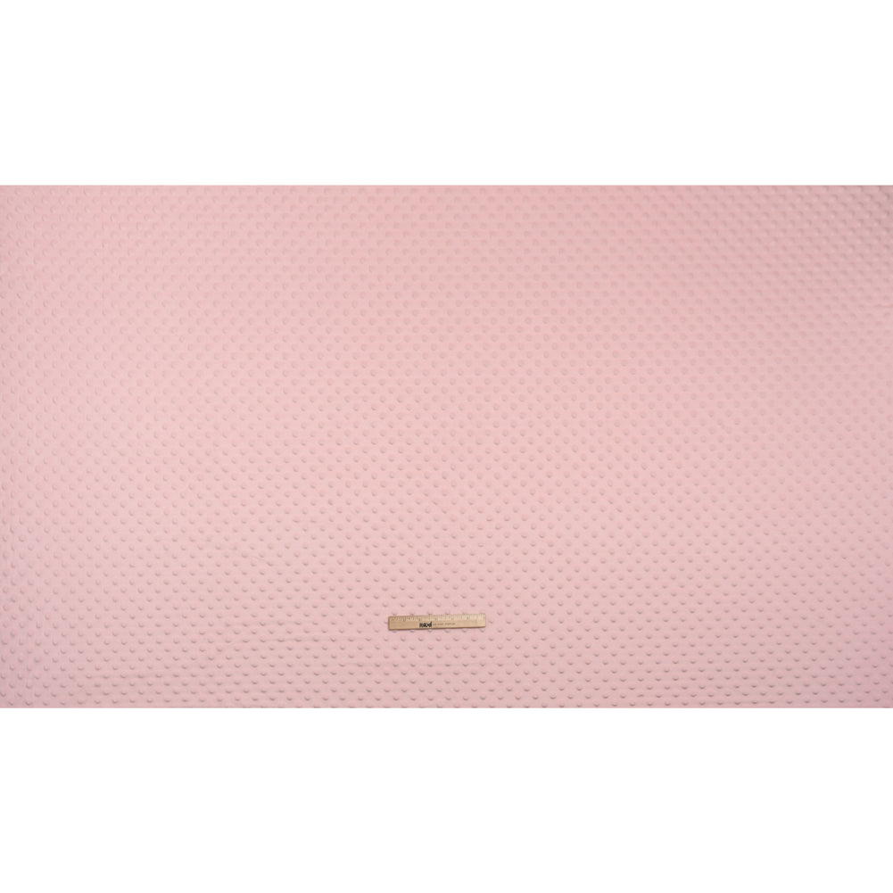 Dotted Minky - Baby Pink Textured Polka Dots