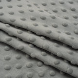 Dotted Minky - Silver Textured Polka Dots