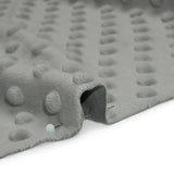 Dotted Minky - Silver Textured Polka Dots