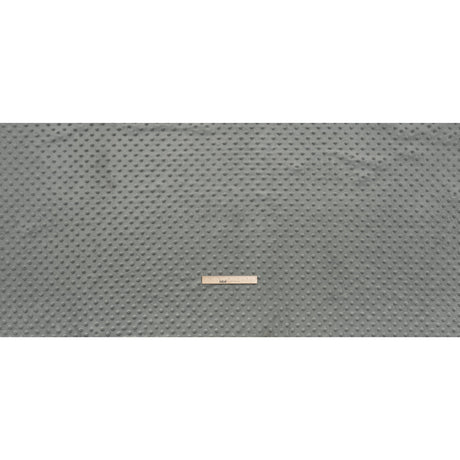 Dotted Minky - Silver Textured Polka Dots