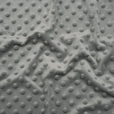 Dotted Minky - Silver Textured Polka Dots