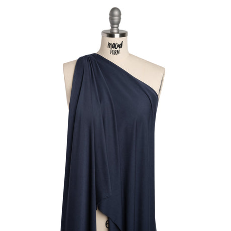 Stretch Bamboo Jersey - Navy - Willow Collection