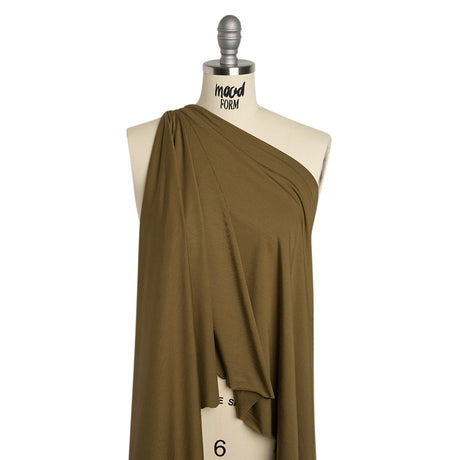 Stretch Bamboo Jersey - Olive - Willow Collection