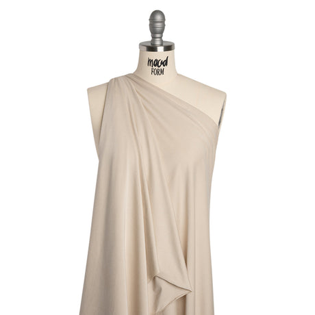 Stretch Bamboo Jersey - Pale Beige - Willow Collection