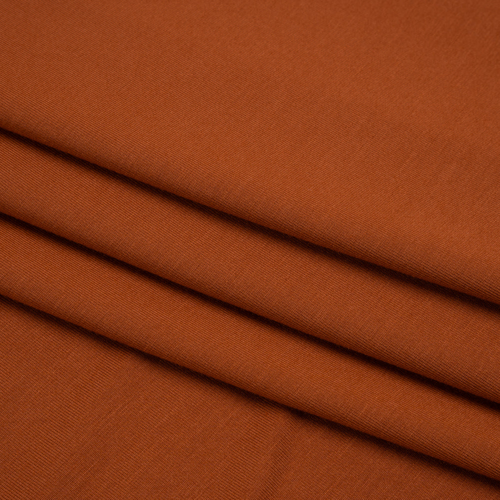 Stretch Bamboo Jersey - Burnt Orange - Willow Collection