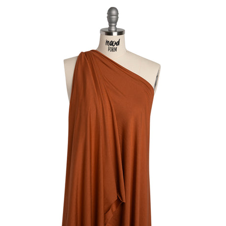 Stretch Bamboo Jersey - Burnt Orange - Willow Collection