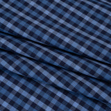 Cotton Shirting - Shades of Blue Tattersall Check - Deadstock
