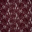 Stretch Chenille Corded Lace - Burgundy Floral - Deadstock