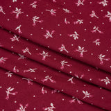 Stretch Modal Jersey Print - Cranberry, Pink and White Ditsy and Dots - Deadstock