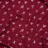 Stretch Modal Jersey Print - Cranberry, Pink and White Ditsy and Dots - Deadstock
