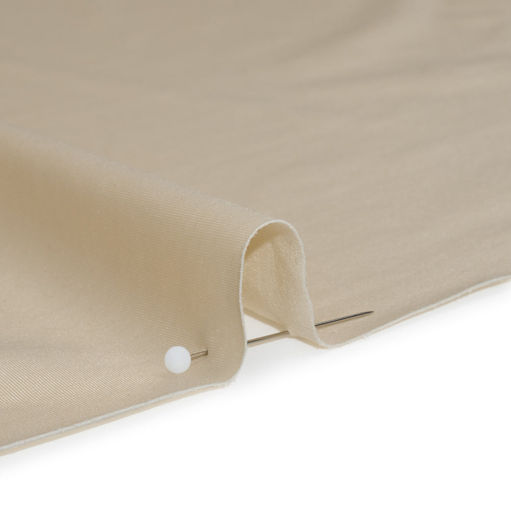 Stretch Nylon Interlock Knit - Beige - Designer Deadstock
