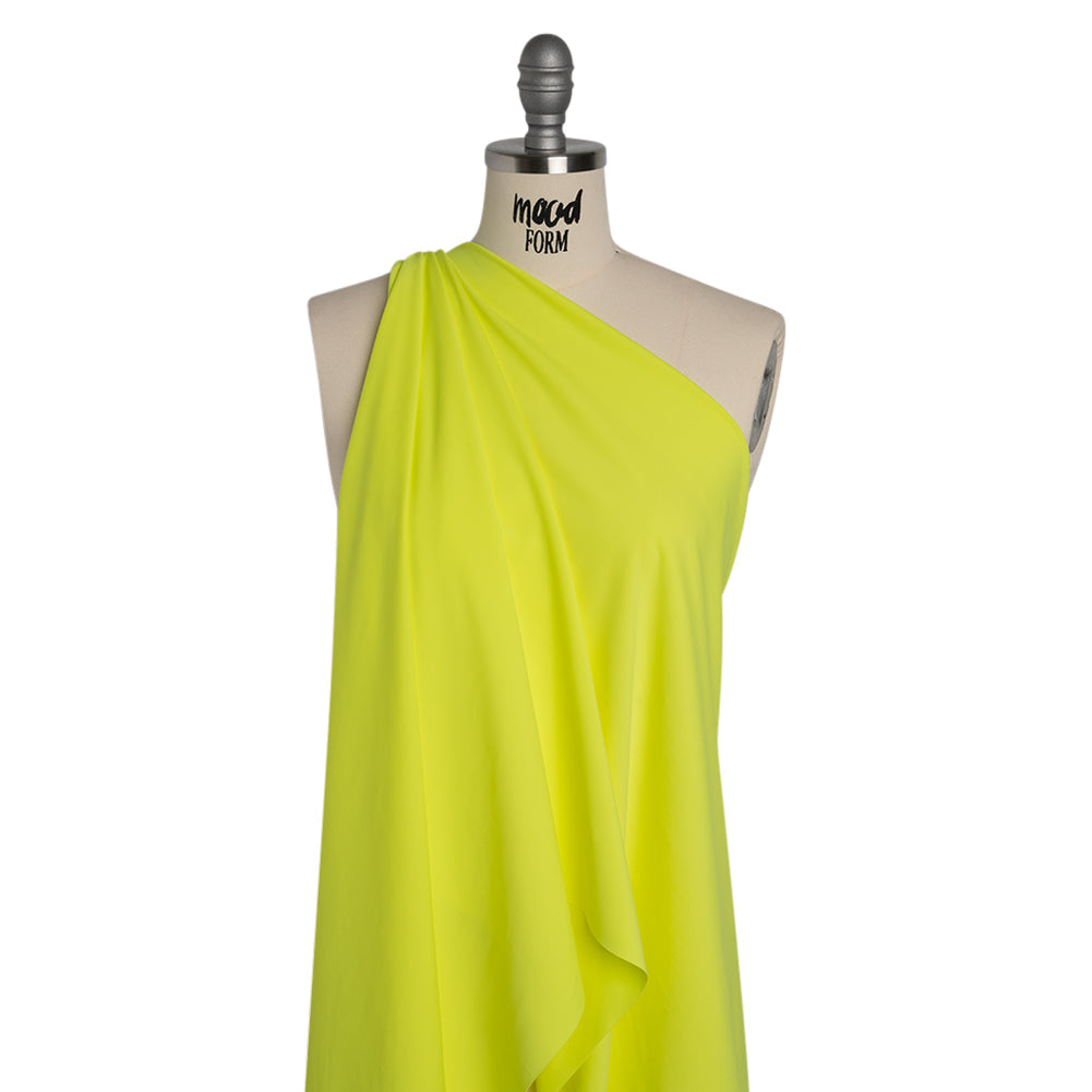 Stretch Nylon Swimwear Tricot - Neon Yellow - Designer Deadstock