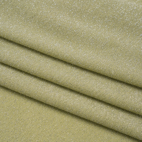 Metallic Stretch Rayon Jersey - Jade Green and Silver - Designer Deadstock