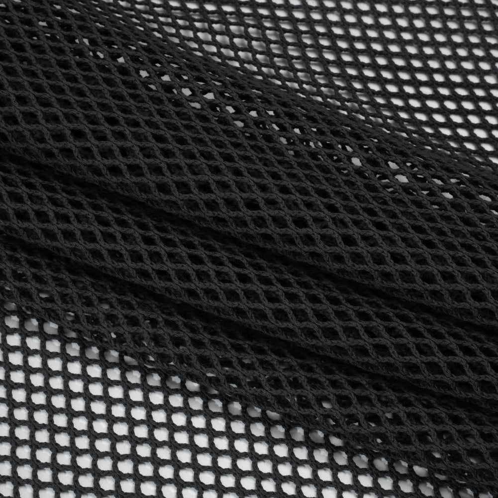 Cotton Crochet Net - Black - Designer Deadstock