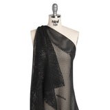 Cotton Crochet Net - Black - Designer Deadstock