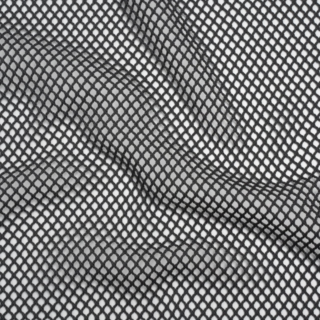 Cotton Crochet Net - Black - Designer Deadstock