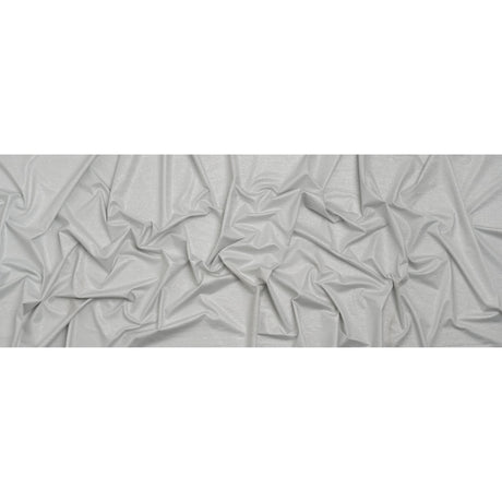 Metallic Stretch Nylon Jersey - White and Silver - Designer Deadstock