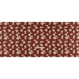 Stretch Nylon Jersey - Russet Brown and Cream Floral - Designer Deadstock