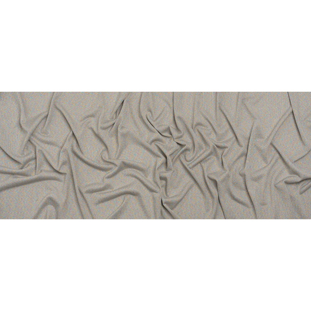 Metallic Stretch Rayon and Polyester Jersey - Heathered Gray and Pastel Primaries - Designer Deadstock