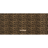 Stretch Polyester Jacquard Knit - Beige and Black Leopard Spots - Designer Deadstock