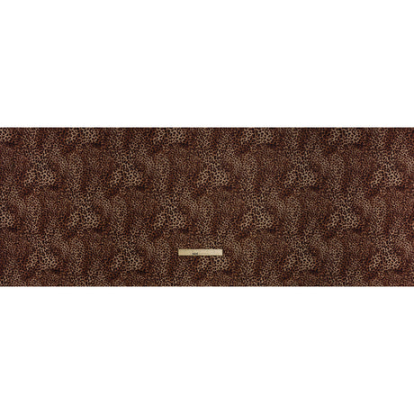 Stretch Nylon Interlock Knit - Beige, Brown and Black Leopard Print - Designer Deadstock