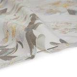 Stretch Nylon Jersey - Cream, Olive and Pale Yellow Floral - Designer Deadstock