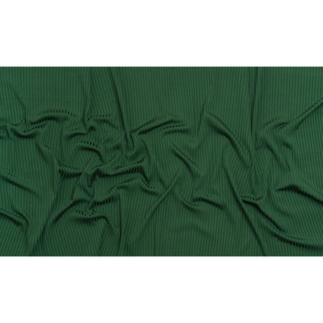Stretch Nylon 8x4 Rib Knit - Forest Green - Designer Deadstock