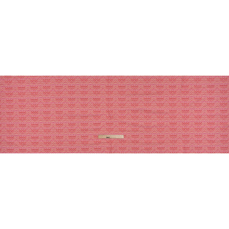 Stretch Nylon Swimwear Tricot - Magenta, Red and Pink Wavy Lines - Designer Deadstock