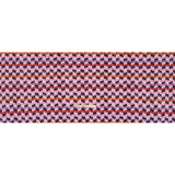 Stretch Nylon Jersey - Eggplant Purple, Pink and Burnt Orange Geometric Chevrons - Designer Deadstock