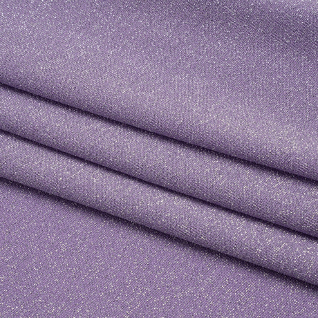 Metallic Stretch Rayon Jersey - Lavender and Silver - Designer Deadstock