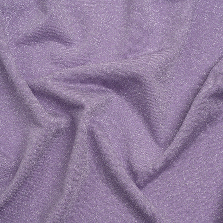 Metallic Stretch Rayon Jersey - Lavender and Silver - Designer Deadstock