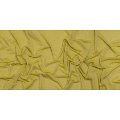 Metallic Stretch Rayon Jersey - Lemon Sparkle and Silver - Designer Deadstock