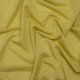 Metallic Stretch Rayon Jersey - Lemon Sparkle and Silver - Designer Deadstock