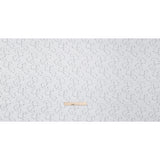 Stretch Nylon Eyelet Jacquard Knit - White Paisley - Designer Deadstock