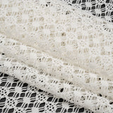 Knit Lace - White Diamonds, Medallions and Stripes - Designer Deadstock