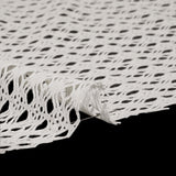 Knit Lace - White Diamonds, Medallions and Stripes - Designer Deadstock