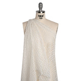 Knit Lace - White Diamonds, Medallions and Stripes - Designer Deadstock