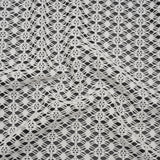 Knit Lace - White Diamonds, Medallions and Stripes - Designer Deadstock