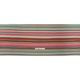 Stretch Rayon Textured Jersey - Red, Lavender and Green Wavy Horizontal Stripes - Designer Deadstock