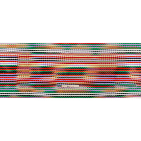 Stretch Rayon Textured Jersey - Red, Lavender and Green Wavy Horizontal Stripes - Designer Deadstock