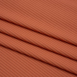 Stretch Nylon 3x2 Rib Knit - Dusty Coral - Designer Deadstock