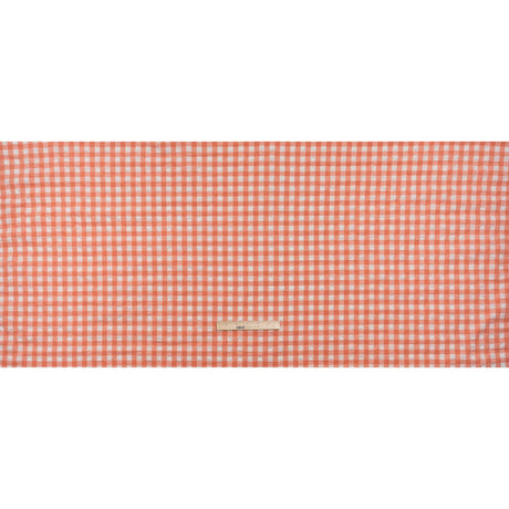Puffy Stretch Polyester Seersucker - Pink and White Checks - Designer Deadstock