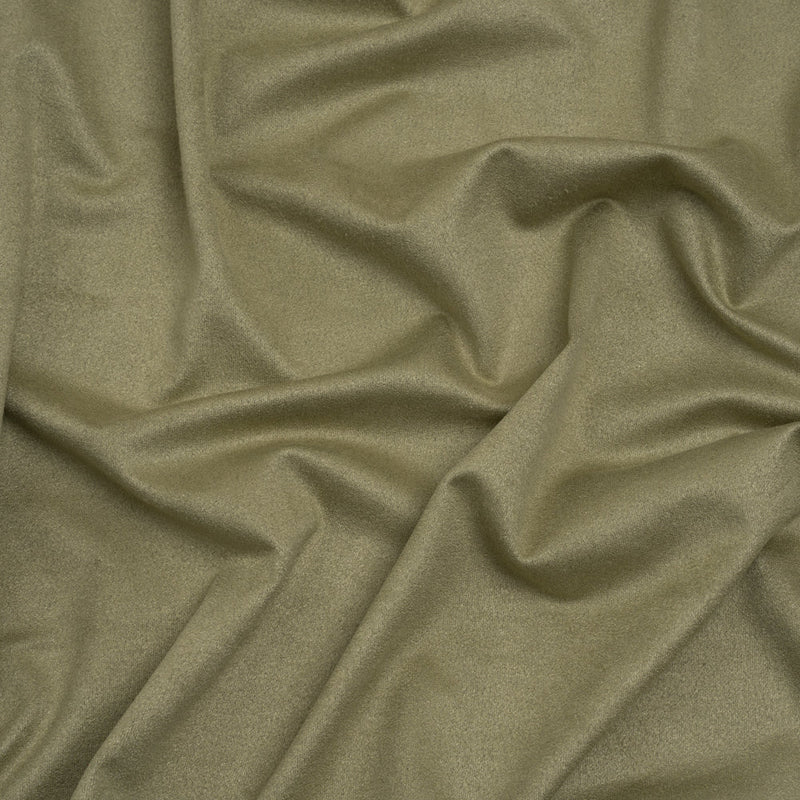 Polyester Faux Suede Jersey - Sage Green - Designer Deadstock