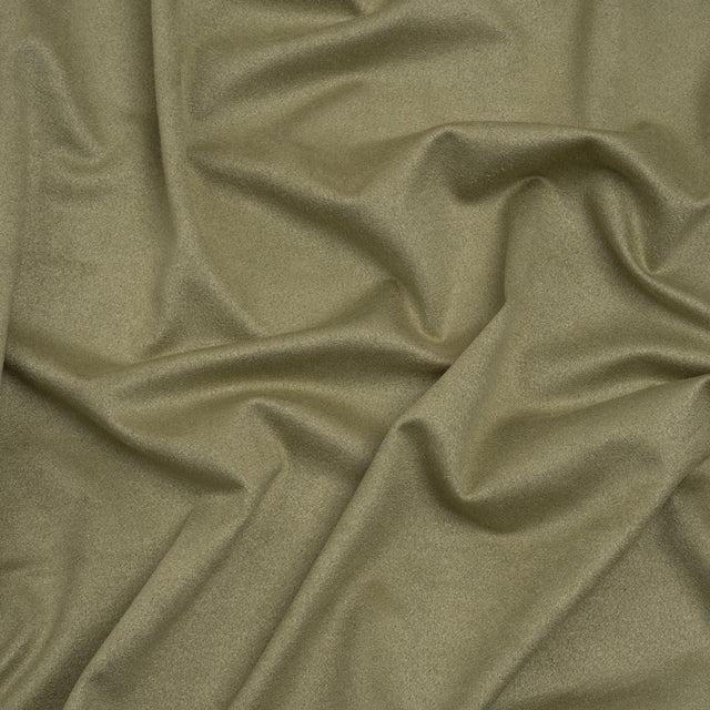 Polyester Faux Suede Jersey - Sage Green - Designer Deadstock